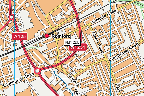 RM1 2DL map - OS VectorMap District (Ordnance Survey)