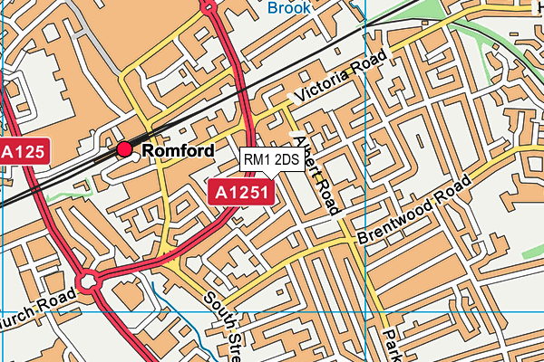 RM1 2DS map - OS VectorMap District (Ordnance Survey)