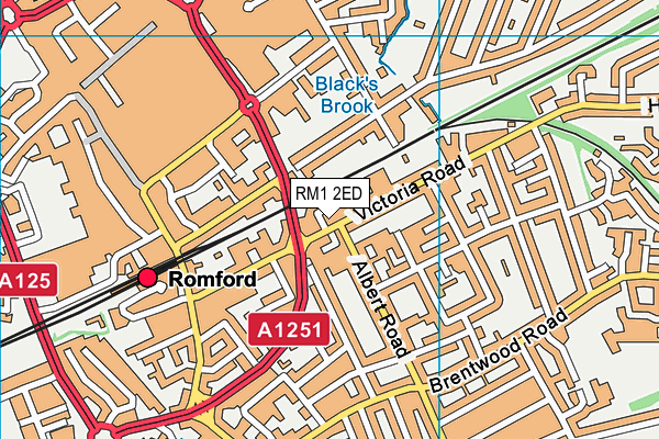 RM1 2ED map - OS VectorMap District (Ordnance Survey)