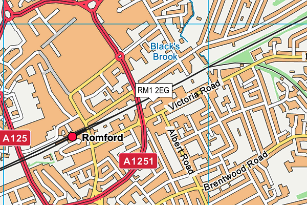 RM1 2EG map - OS VectorMap District (Ordnance Survey)