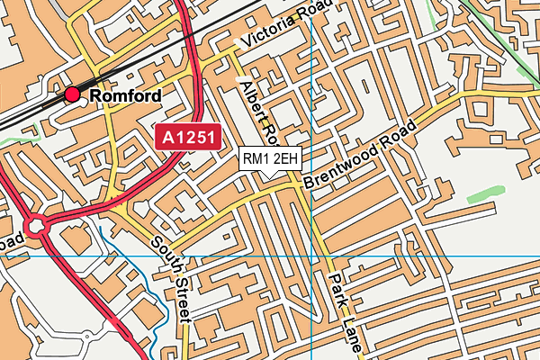 RM1 2EH map - OS VectorMap District (Ordnance Survey)