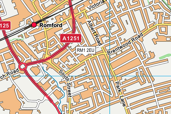 RM1 2EU map - OS VectorMap District (Ordnance Survey)