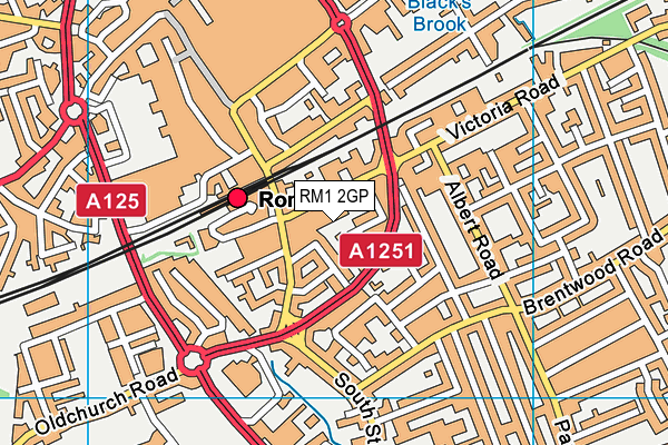 RM1 2GP map - OS VectorMap District (Ordnance Survey)