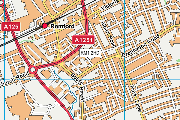 RM1 2HD map - OS VectorMap District (Ordnance Survey)