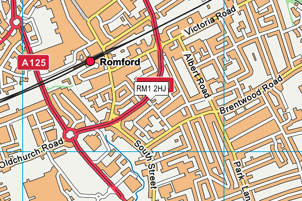 RM1 2HJ map - OS VectorMap District (Ordnance Survey)