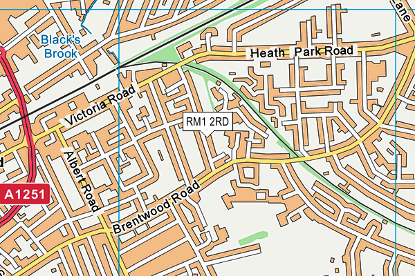 RM1 2RD map - OS VectorMap District (Ordnance Survey)