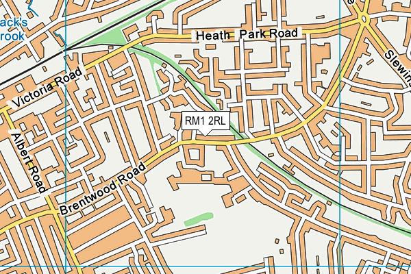 RM1 2RL map - OS VectorMap District (Ordnance Survey)