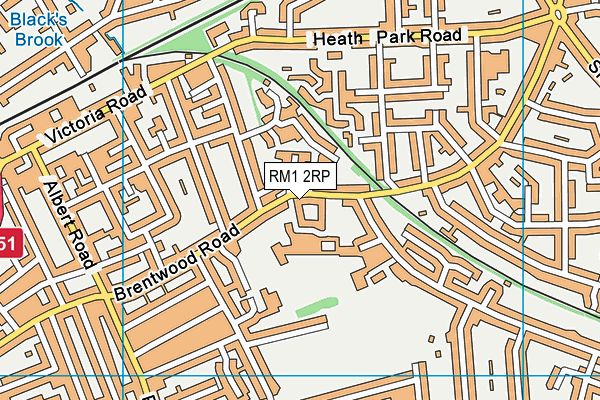 RM1 2RP map - OS VectorMap District (Ordnance Survey)