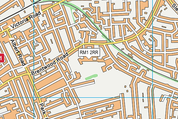 The Frances Bardsley Academy for Girls map (RM1 2RR) - OS VectorMap District (Ordnance Survey)