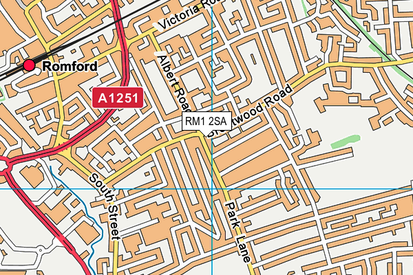 RM1 2SA map - OS VectorMap District (Ordnance Survey)