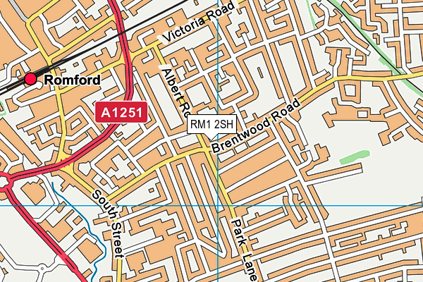 RM1 2SH map - OS VectorMap District (Ordnance Survey)