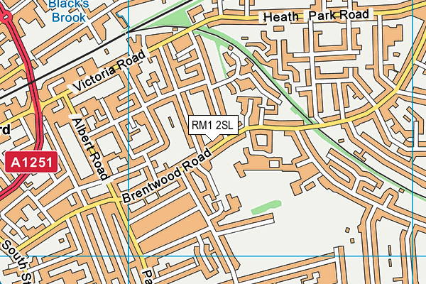 RM1 2SL map - OS VectorMap District (Ordnance Survey)