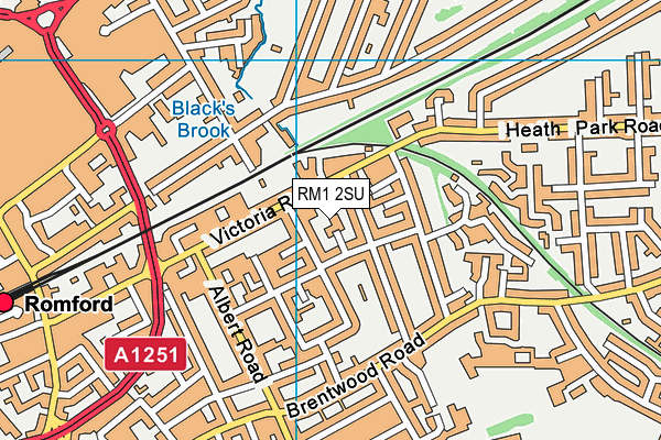 RM1 2SU map - OS VectorMap District (Ordnance Survey)