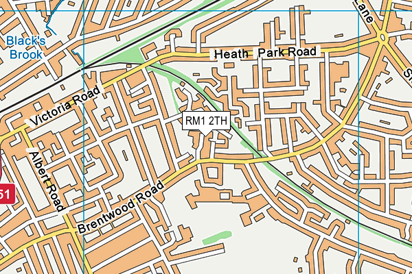 RM1 2TH map - OS VectorMap District (Ordnance Survey)