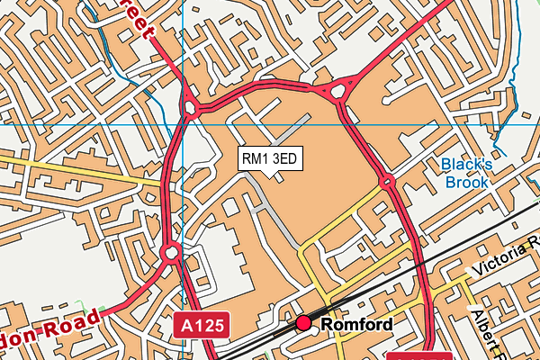 RM1 3ED map - OS VectorMap District (Ordnance Survey)