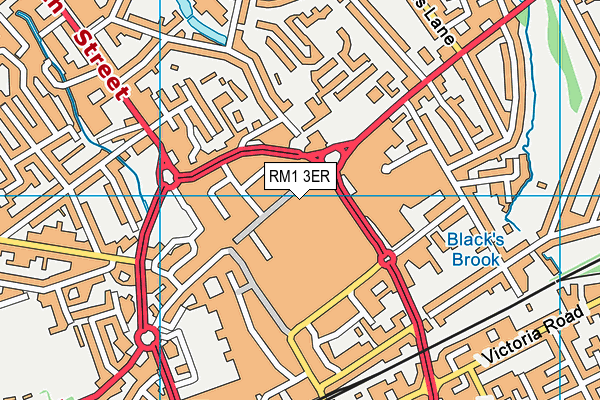 RM1 3ER map - OS VectorMap District (Ordnance Survey)