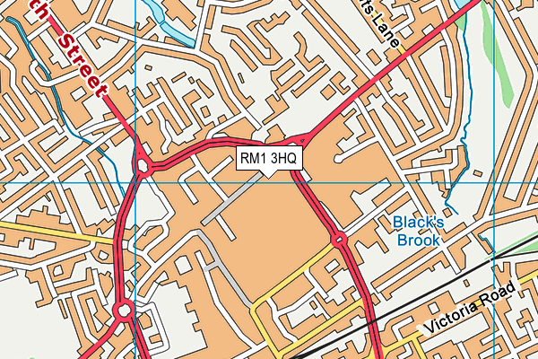 RM1 3HQ map - OS VectorMap District (Ordnance Survey)