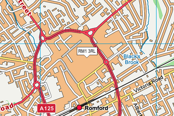 RM1 3RL map - OS VectorMap District (Ordnance Survey)