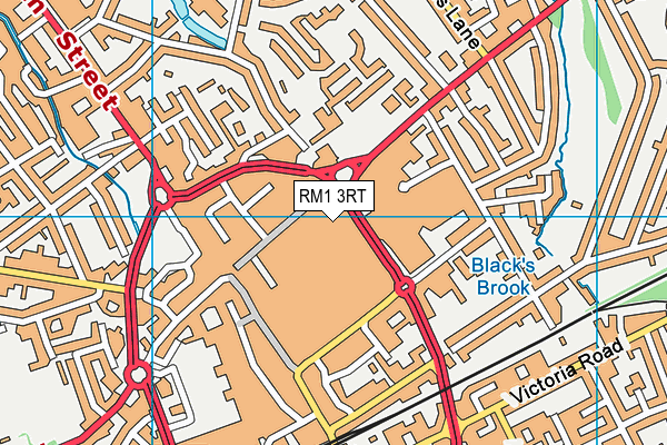 RM1 3RT map - OS VectorMap District (Ordnance Survey)