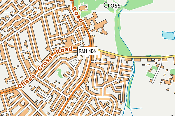 RM1 4BN map - OS VectorMap District (Ordnance Survey)