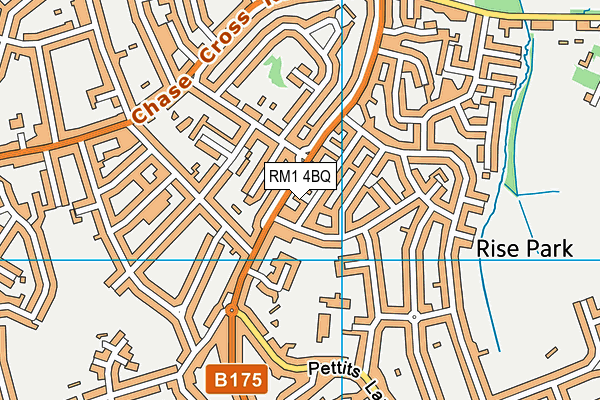 RM1 4BQ map - OS VectorMap District (Ordnance Survey)