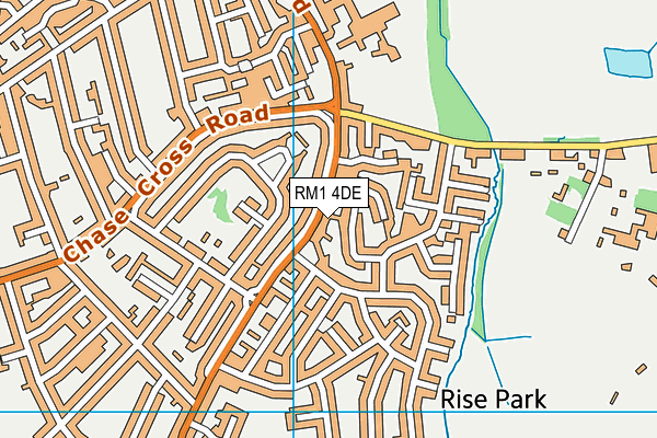 RM1 4DE map - OS VectorMap District (Ordnance Survey)