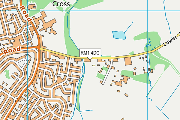 RM1 4DG map - OS VectorMap District (Ordnance Survey)