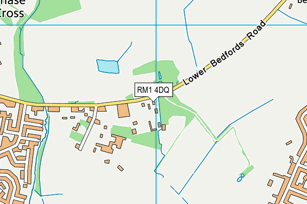 RM1 4DQ map - OS VectorMap District (Ordnance Survey)