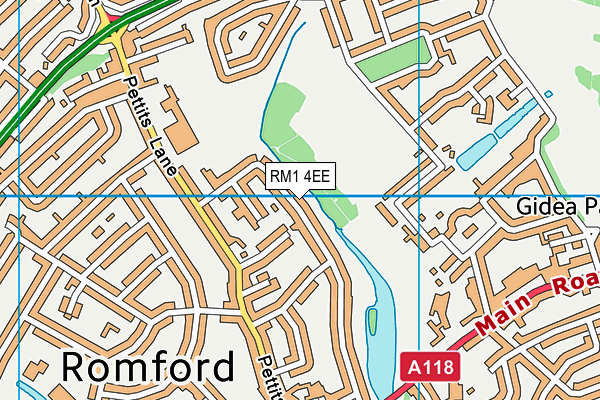 RM1 4EE map - OS VectorMap District (Ordnance Survey)