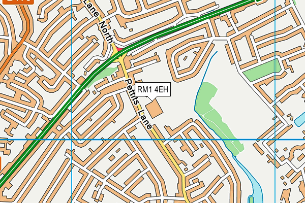 RM1 4EH map - OS VectorMap District (Ordnance Survey)