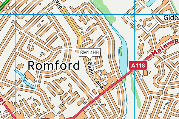 RM1 4HH map - OS VectorMap District (Ordnance Survey)