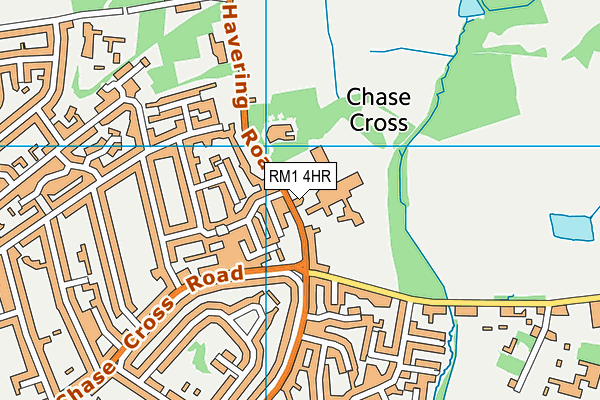 RM1 4HR map - OS VectorMap District (Ordnance Survey)