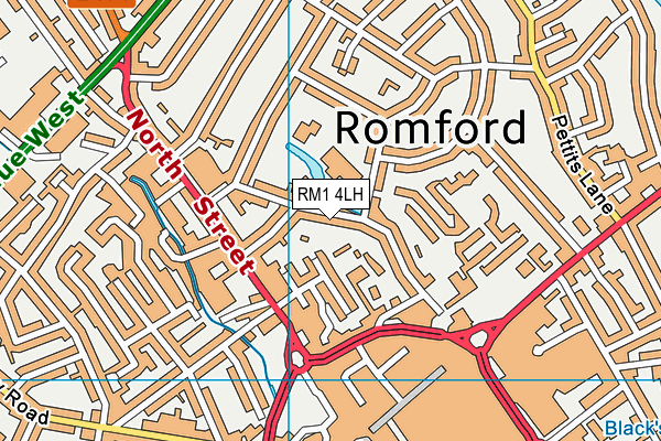 RM1 4LH map - OS VectorMap District (Ordnance Survey)
