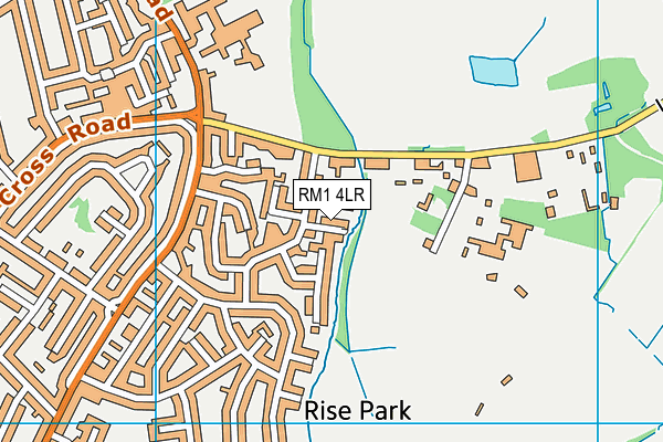 RM1 4LR map - OS VectorMap District (Ordnance Survey)
