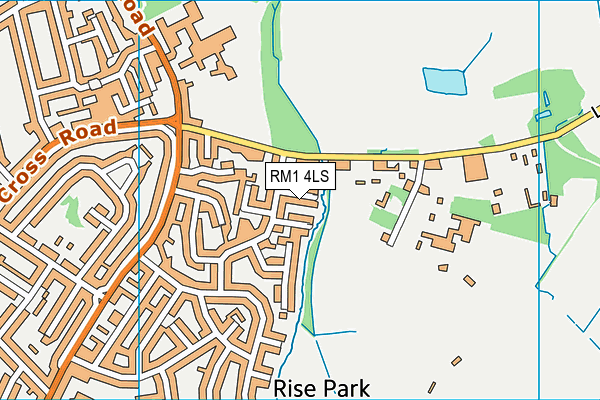 RM1 4LS map - OS VectorMap District (Ordnance Survey)