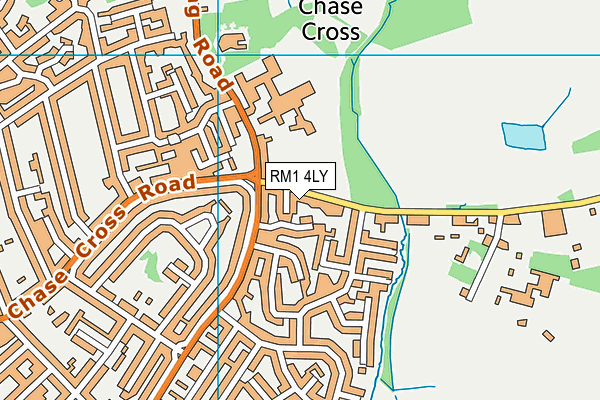 RM1 4LY map - OS VectorMap District (Ordnance Survey)