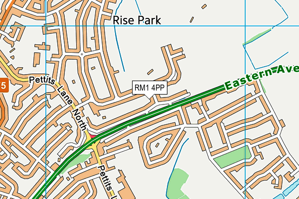 RM1 4PP map - OS VectorMap District (Ordnance Survey)