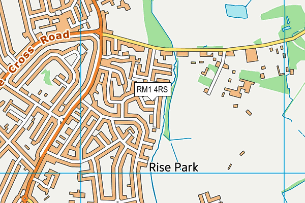 RM1 4RS map - OS VectorMap District (Ordnance Survey)