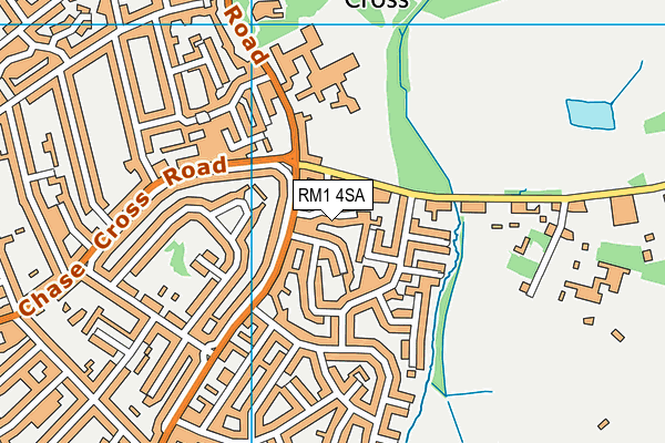 RM1 4SA map - OS VectorMap District (Ordnance Survey)