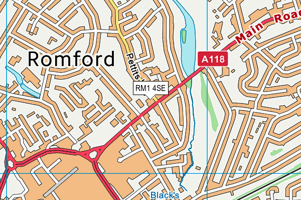 RM1 4SE map - OS VectorMap District (Ordnance Survey)