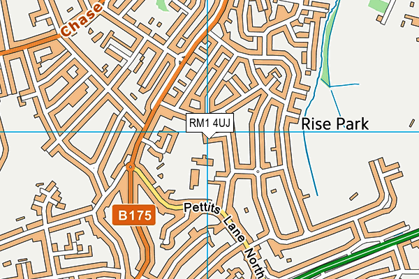 RM1 4UJ map - OS VectorMap District (Ordnance Survey)