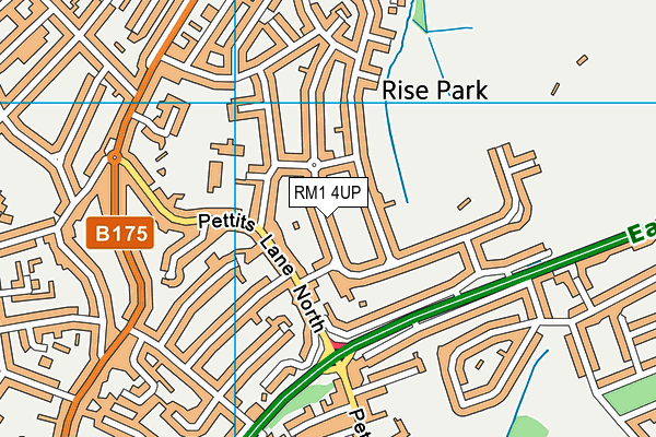 RM1 4UP map - OS VectorMap District (Ordnance Survey)