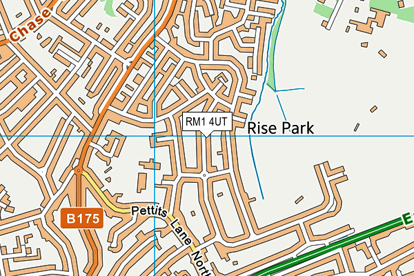 RM1 4UT map - OS VectorMap District (Ordnance Survey)