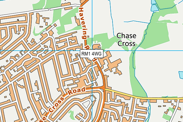 RM1 4WG map - OS VectorMap District (Ordnance Survey)