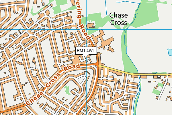 RM1 4WL map - OS VectorMap District (Ordnance Survey)