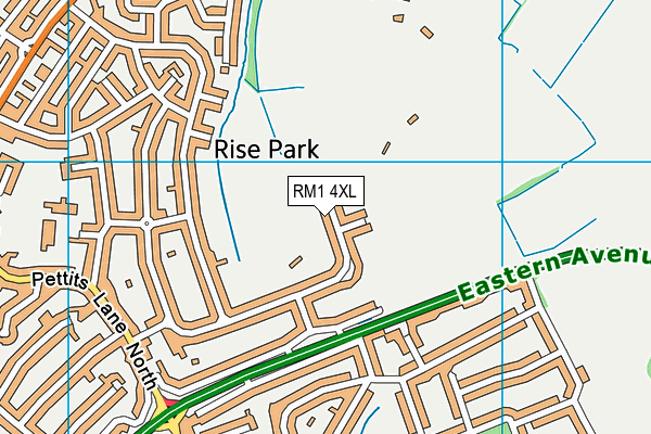 RM1 4XL map - OS VectorMap District (Ordnance Survey)