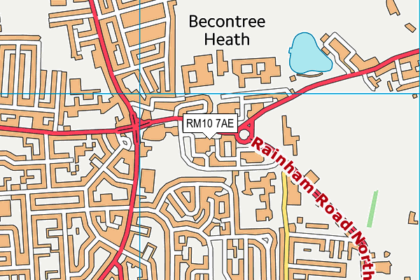 RM10 7AE map - OS VectorMap District (Ordnance Survey)