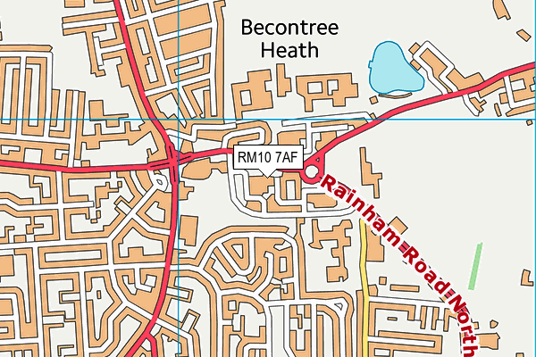 RM10 7AF map - OS VectorMap District (Ordnance Survey)