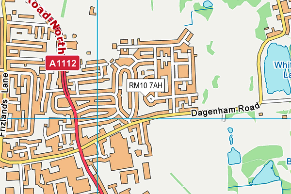 RM10 7AH map - OS VectorMap District (Ordnance Survey)