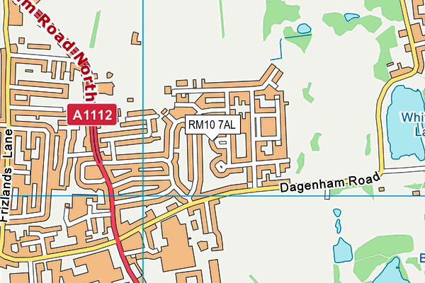 RM10 7AL map - OS VectorMap District (Ordnance Survey)